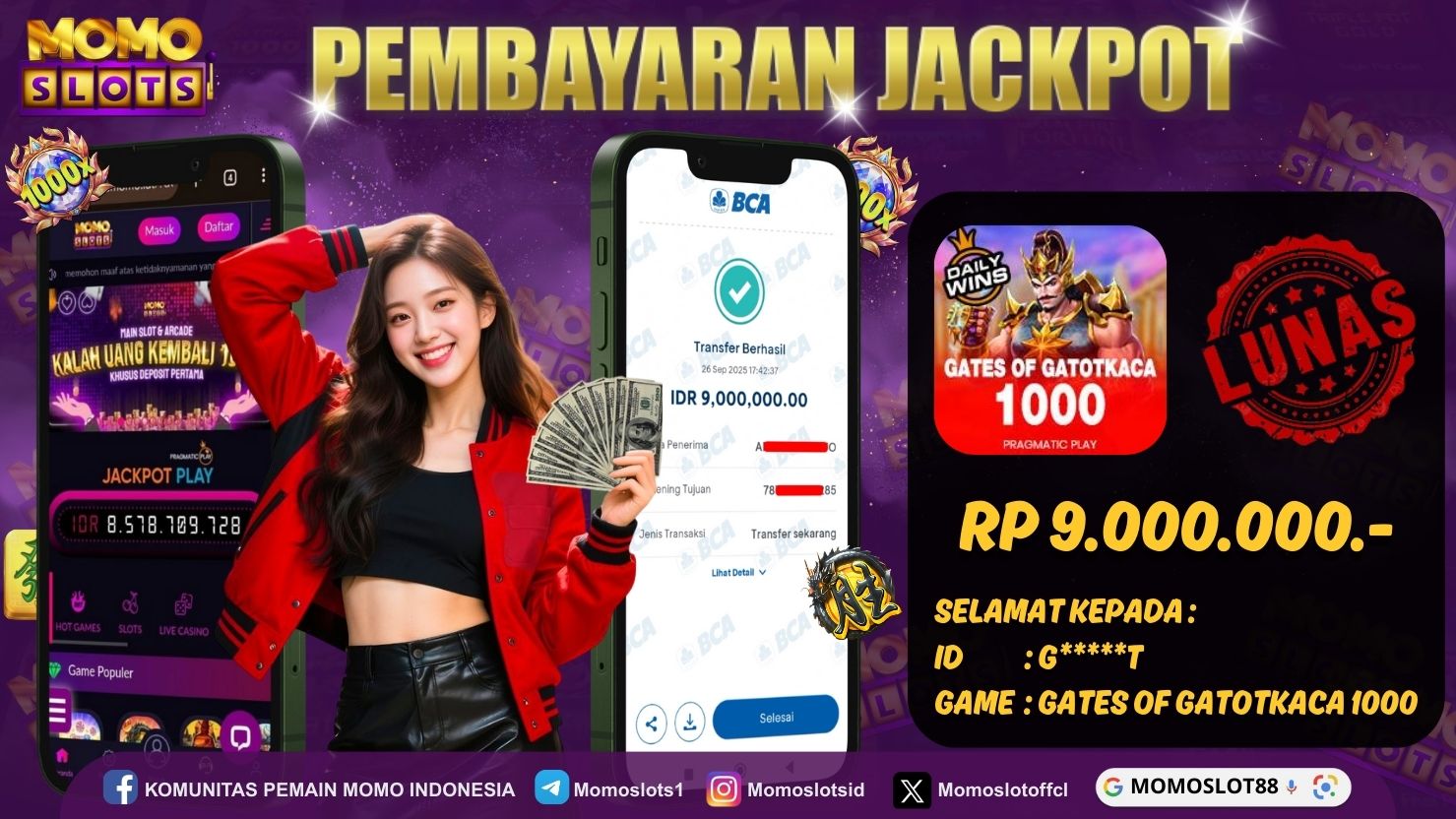 MOMOSLOTS JACKPOT SLOT GATES OF GATOTKACA 1000